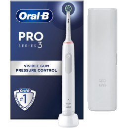Oral-B Pro 3 Electric Toothbrush With Smart Pressure Sensor, Gifts For Women / Men