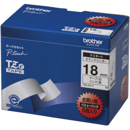 Brother TZe tape (White/Black) 18 mm Pack of 5 TZe – 241 V