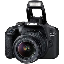 Canon EOS 2000D DSLR Camera w/Canon EF-S 18-55mm F/3.5-5.6 Zoom Lens + 75-300mm III Lens 4 Lens Kit with 2X 64GB Memory Cards