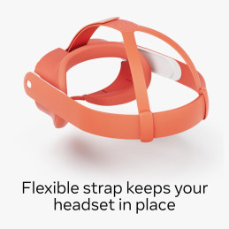 Meta Quest 3 face part & head strap (blood orange)