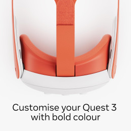 Meta Quest 3 face part & head strap (blood orange)
