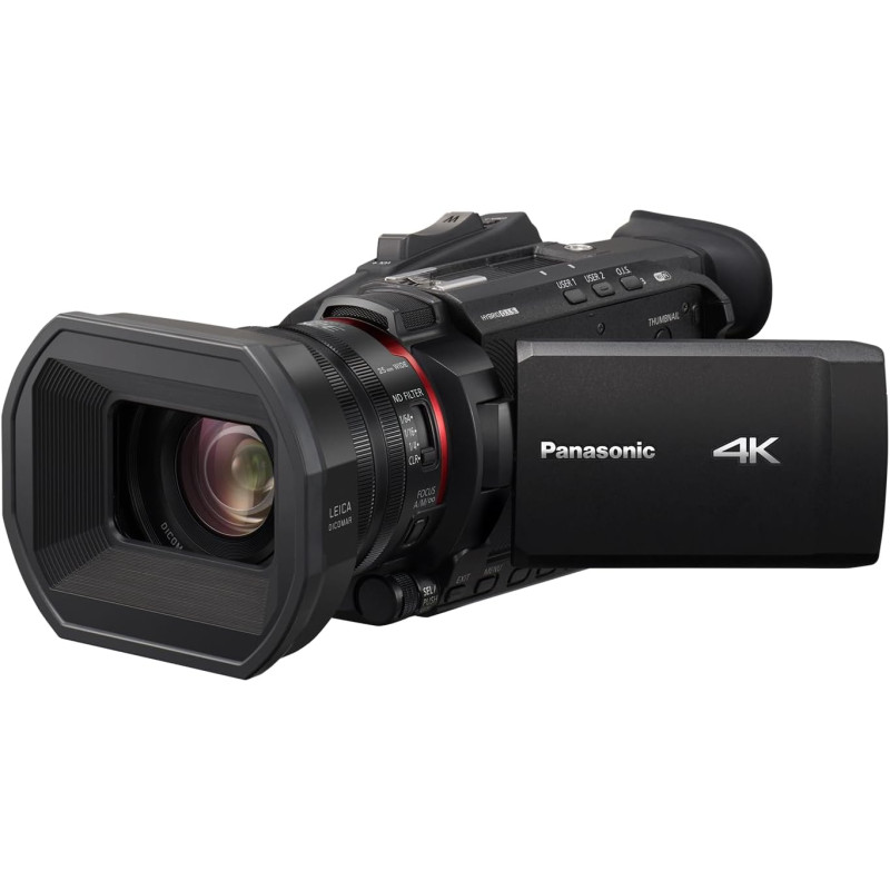 Panasonic HC-X1500E - 4K Camcorder (Leica Lens, Live Streaming, 25mm Wide Angle, 24x Optical Zoom, Wifi), Black