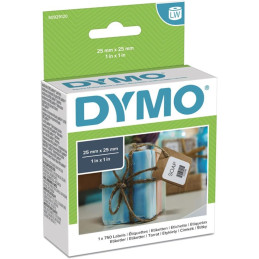 Dymo 25 mm x 25 mm LW Small Multi-Purpose Labels, Roll of 750 Easy-Peel Labels