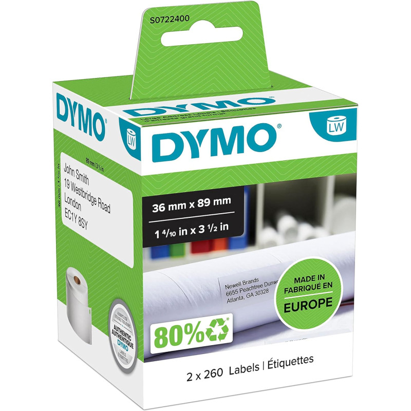 Dymo LW labels for large addresses, self-adhesive, for LabelWriter, original labels