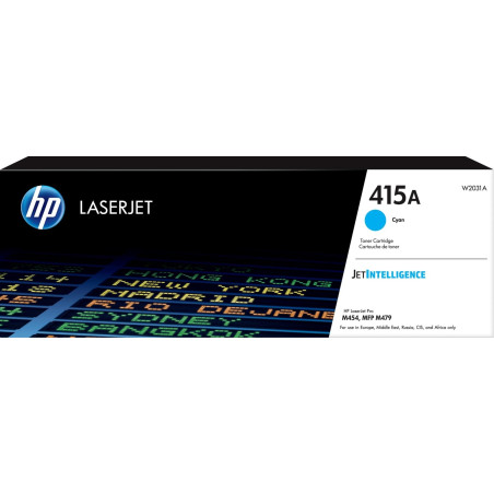 HP 415A Cyan Toner Cartridge 2,100 Pages Original W2031A Single-pack