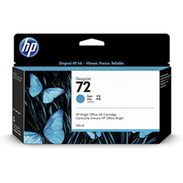 HP 72 130ml Cyan DesignJet High Yield Printer Ink Cartridge Original C9371A Single-pack