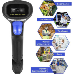 NetumScan USB 1D barcode scanner, wired handheld CCD barcode reader, support screen scanning UPC barcode reader