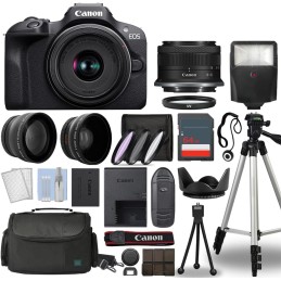 Canon EOS R100 Mirrorless Digital Camera STM Lens 3 Lens Kit with Complete Accessory Bundle