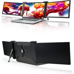 13.3 Inch Triple Portable Monitor for 14-17.3 Inch Laptop, Portable Display, FHD1080P, IPS LCD Panel