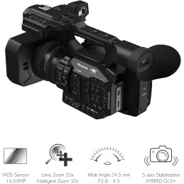 Panasonic HC-X20E 4K 50p/60p Semi-Professional Camcorder with Large 1.0 Type MOS Sensor, 20x Optical Zoom