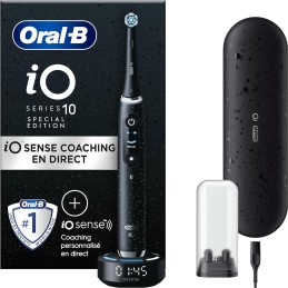 Oral-B iO 10 Special Edition, Black Electric Toothbrush, 1 Brush Head, 1 Charger Travel Case