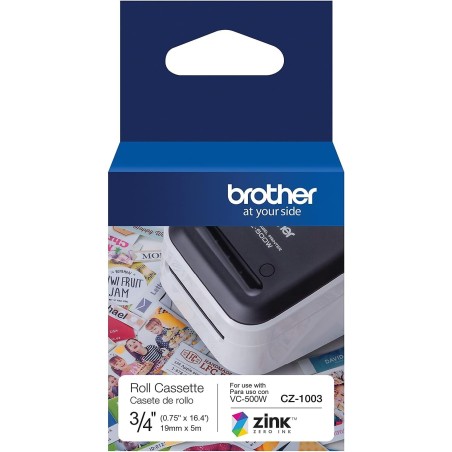 Brother Industries Thermal Color Label Printer Roll Cassette CZ-1003 (Width 19mm/Length 5m)