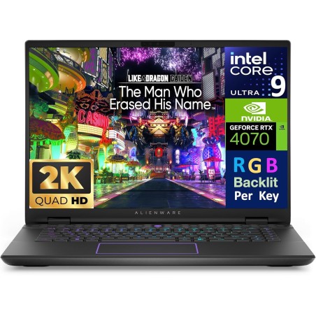 Alienware m16 R2 16.0" 2.5K Intel Ultra 9-185H GeForce RTX 4070 8GB 32GB DDR5 1TB SSD Win 11 Pro