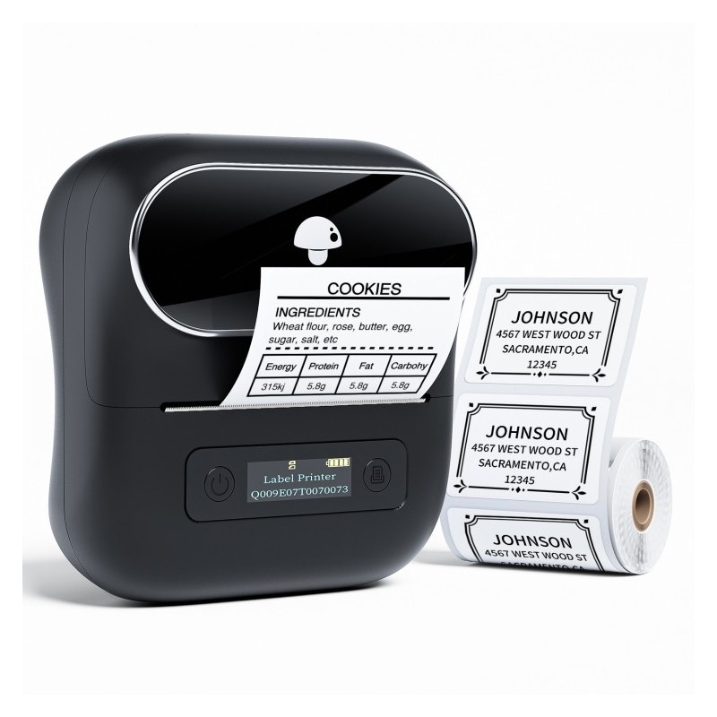 Phomemo M220 Jewelry Clothing Tags Bluetooth Thermist Strip Tag Printer(Black)