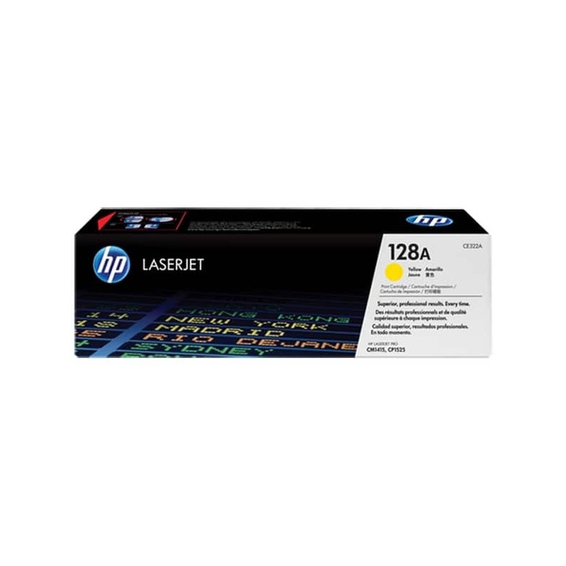 HP 128A Yellow Toner Cartridge 1,300 Pages Original