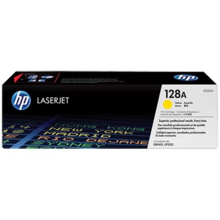 HP 128A Yellow Toner Cartridge 1,300 Pages Original